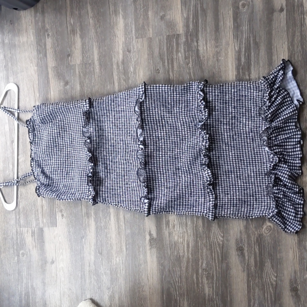 Black and White gingham body con dress Size S